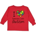 thumbnail image 3 of Inktastic I Heart Someone With Autism Boys or Girls Long Sleeve Toddler T-Shirt, 3 of 5