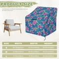 thumbnail image 5 of Renewold Outdoor Patio Chair Covers Lounge Deep Seat Covers Waterproof Funiture Covering for Swivel, Adirondack, Rocking Chairs, 29"W x 33"D x 36"H, Sea Turtle Violet Green Blue, 5 of 7