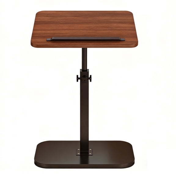 High - Quality Adjustable Side Table White : 17.52"-29.92"H, 15.75"x11.81" Thickened Top, 15KG, Great for Small Spaces & Reading/Work