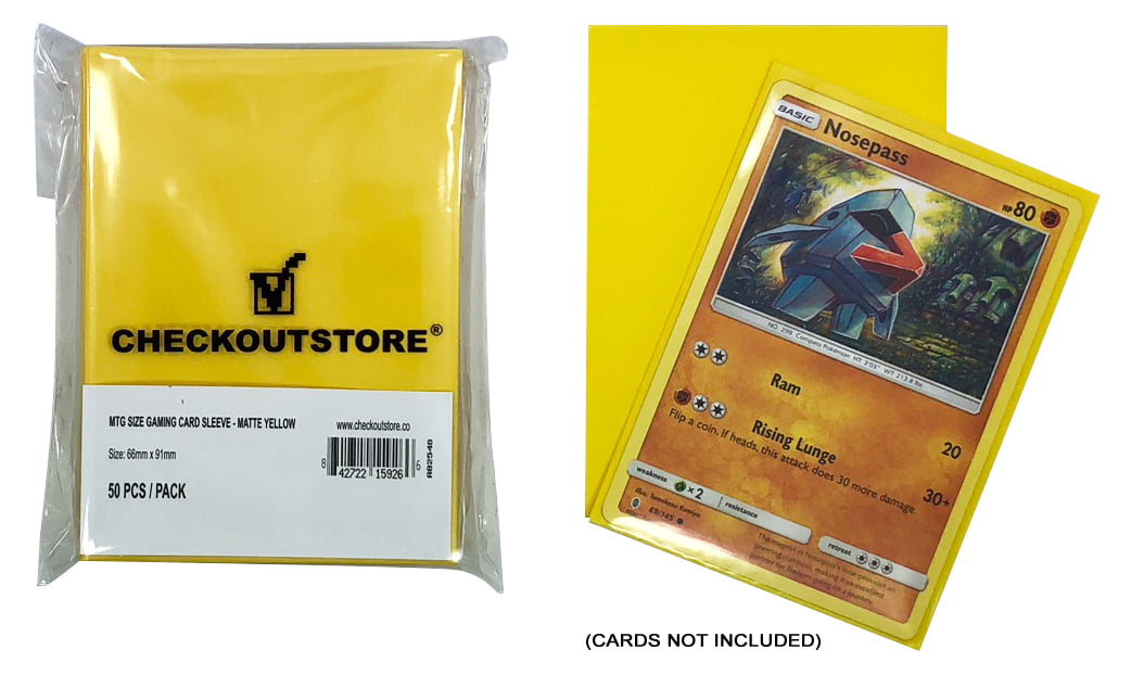 Ultra pro 50 deck protector sleeves pouches standard size cards yellow 82675 
