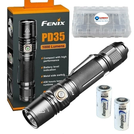Fenix PD35 V2.0 1000 Lumens LED Flashlight w/ 2 Energizer CR123A + Battery