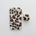 thumbnail image 1 of iPhone X/iPhone XS Case with Cute Ball, Allytech Fashion Luxury Leopard Design for Woman Girls Soft Shockproof Flexible TPU Back Fuzzy Furry Plush Case for iPhone X 2017/XS 2018 5.8", White, 1 of 5