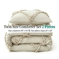 thumbnail image 6 of Comforter Set Twin Size Bedding – 2 Piece Farmhouse College Bedding Set Cover Ruffle & Lightweight Comforter and Pillow Case Vintage Bedding for Dorm Room as Home Bed Set Boho Comforter for Comfort, 6 of 9