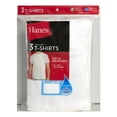 thumbnail image 2 of Hanes Men's White Crew T-Shirt Undershirts, 3 Pack, 2 of 9