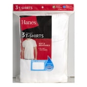 Hanes Mens White Crew T-Shirt Undershirts, 3 Pack