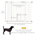 thumbnail image 3 of PawHut Pressure-Mounted Dog Gate Auto-Close for 29"-39.4" Wide, White, 3 of 10