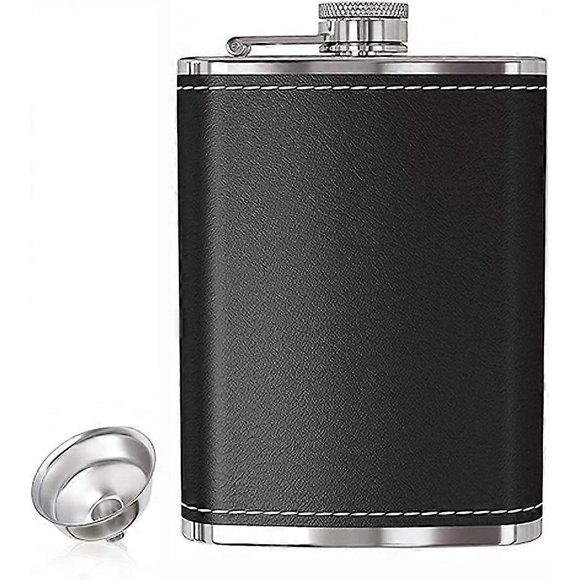 8OZ- 304 Stainless Steel Flagon for Climbing Camping Barbecue Bar Party Drinker, Portable Pocket Whiskey Flask