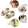 thumbnail image 4 of Toddler Girl Gold Sandals Size 10 - Little Girl Easter Summer Dress Shoes Lightweight Open Toe Beach Holiday, 4 of 5
