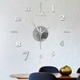 thumbnail image 5 of VerPetridure Frameless DIY Wall Mute Clock 3D Mirror Surface Sticker Home Office Decor, 5 of 6