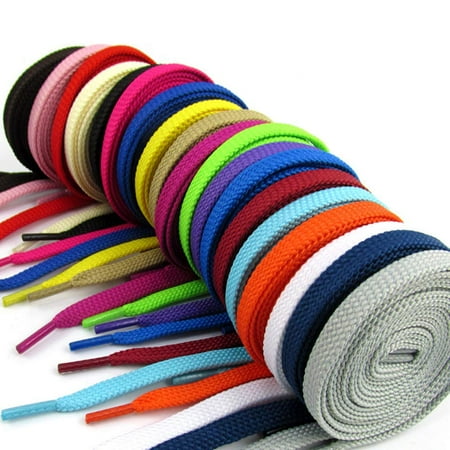 

20 Pairs Flat Colored Shoelaces for Sneakers Skate Shoes Boots and Sport Shoes Random Color80cm
