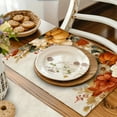 thumbnail image 3 of 4pcs Placemats for Dining Table, Halloween Thanksgiving Autumn Harvest Floral Pumpkin Autumn Pattern Table Mats, Non-SlipWipe Clean Dining Table Mat Set for Party Kitchen Dining Decoration, 3 of 5