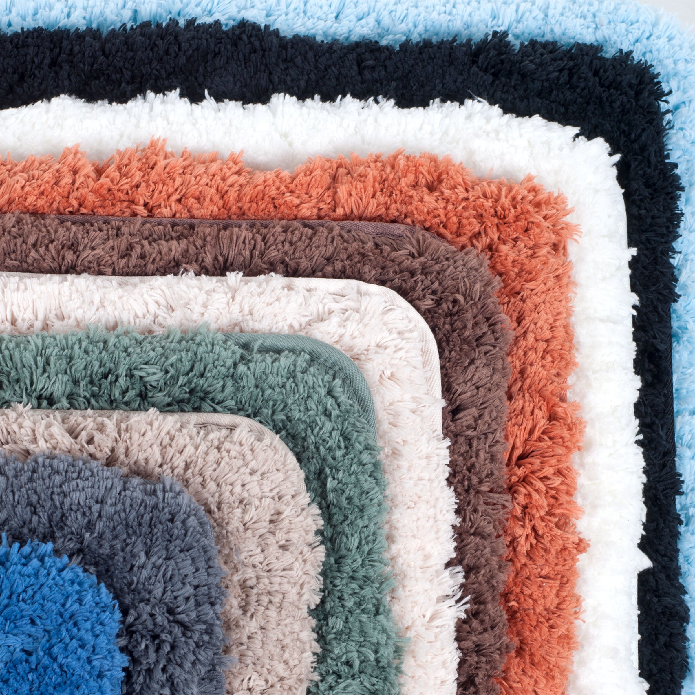 Lavish Home 3-Piece Bath Rug Set with Contour Mat and Toilet Cover (Navy)