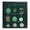 Black/Green, variant on Golf Bag Tag Collection Display with Acrylic Cover | Holds 40 Bag Tags | 5 Color Options | Wall Mounted Wooden Case | Measures 15.5"W X 16.5"H