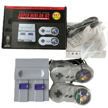 Super Retro Controllers, Classic Retro System Built-in 821 Gaming and 2 Controllers, HDMI Output, Plug and Play 8-Bit Vintage Entertainment System - Old-School Gaming System for Adults and Kids
