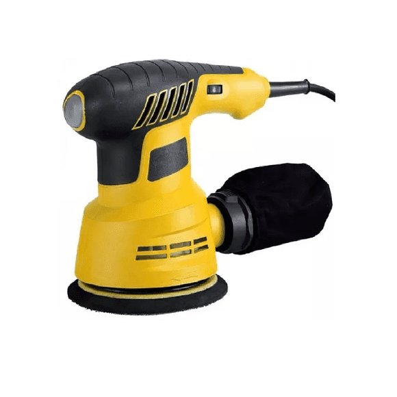 Lijadoras Orbital Eléctrica 300w Con Colector Polvo +5 Lija Amarilla
