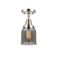 thumbnail image 3 of Innovations Lighting  Caden Bell - 1 Light 5" Flush Mount Polished Nickel/Plated Smoke, 3 of 5