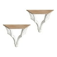 thumbnail image 2 of Kate and Laurel Corbett Rustic Wood Shelf Set, Rustic Brown/White 2 Piece, 2 of 6