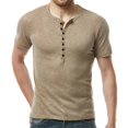 thumbnail image 4 of Birdeem T-Shirt Blouse pour Homme Décontracté Uni Mode à Enfiler Col Rond Manches Courtes, 4 of 12