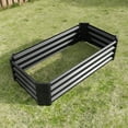 thumbnail image 6 of CQSXDA 4×2×1ft Metal Raised Garden Bed Outdoor for Vegetables Flowers Herb, Large Heavy Metal Planter Box Steel Kit,Black, 6 of 8