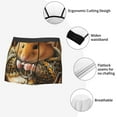 thumbnail image 3 of Sikiie Modern Floral Guinea Pig Print Men's Boxer Briefs, Elastic Waistband Boxer Briefs Leggings-X-Large, 3 of 5