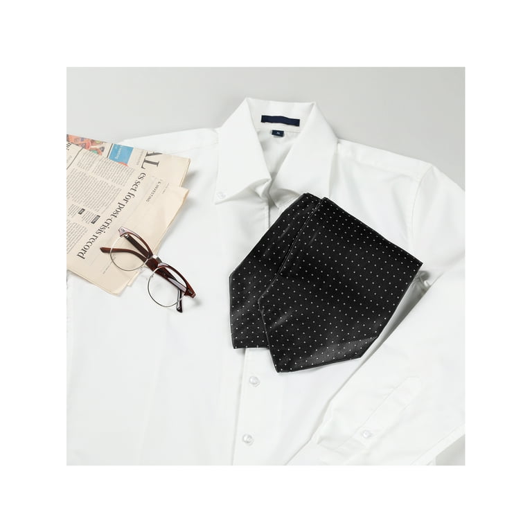 Men's Black and Blue Floral Self Cravat Tie Formal Ascot for Boyfriend  Husband at  Men's Clothing store