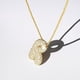 thumbnail image 5 of Collar con inicial de letra de circonia cúbica brillante para mujer, cadena de caja, colgante de A-Z de burbuja de globo chapado en oro, joyería de regalo, 5 of 5