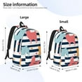 thumbnail image 5 of Geaub colorful llama durable canvas backpack: stylish, lightweight, and spacious with adjustable straps, 5 of 7