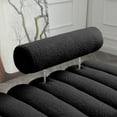thumbnail image 7 of Yesfashion End Of Bed Bench,Bedroom Bench with Solid Wood Frame,High Density Foam,Adjustable Round Backrest,2 Seater Sofa Couch for Bedroom,Living Room, 7 of 7