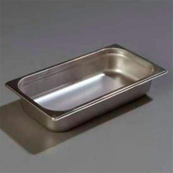 Carlisle 607132 DuraPan 1/3 Size 2 1/2" Deep Anti-Jam Stainless Steel Steam Table / Hotel Pan - 24 Gauge