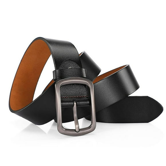 Men Leather Belt Soft Leather Needle Buckle Belt Men Cowhide Casual Vintage Pants Belt mens belt Black