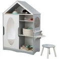 thumbnail image 4 of KidKraft Wooden Dress Up Armoire and Vanity with Mirror, White, 4 of 21