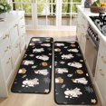 thumbnail image 4 of Kitchen Rugs Sets Of 2,Costumed Ghost Halloween Pattern Anti Fatigue Kitchen Mat Rugs Non Slip Washable,Decorative Kitchen Floor Mats for Kitchen,Sink,Laundry,17"x47"+17"x47", 4 of 5