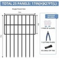 thumbnail image 4 of 25 Pack Garden Animal Barrier Fence, 17in(H) x27ft(L) No Dig Decorative Fences, 1.5in Spike Spacing Rustproof Metal Garden Fence Border for Dogs Rabbits, Bottom Blocker for Outdoor Yard Patio, 4 of 5