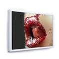 thumbnail image 3 of Designart 'Artistic Girl Lips Make-Up' Modern Framed Canvas Wall Art Print, 3 of 5
