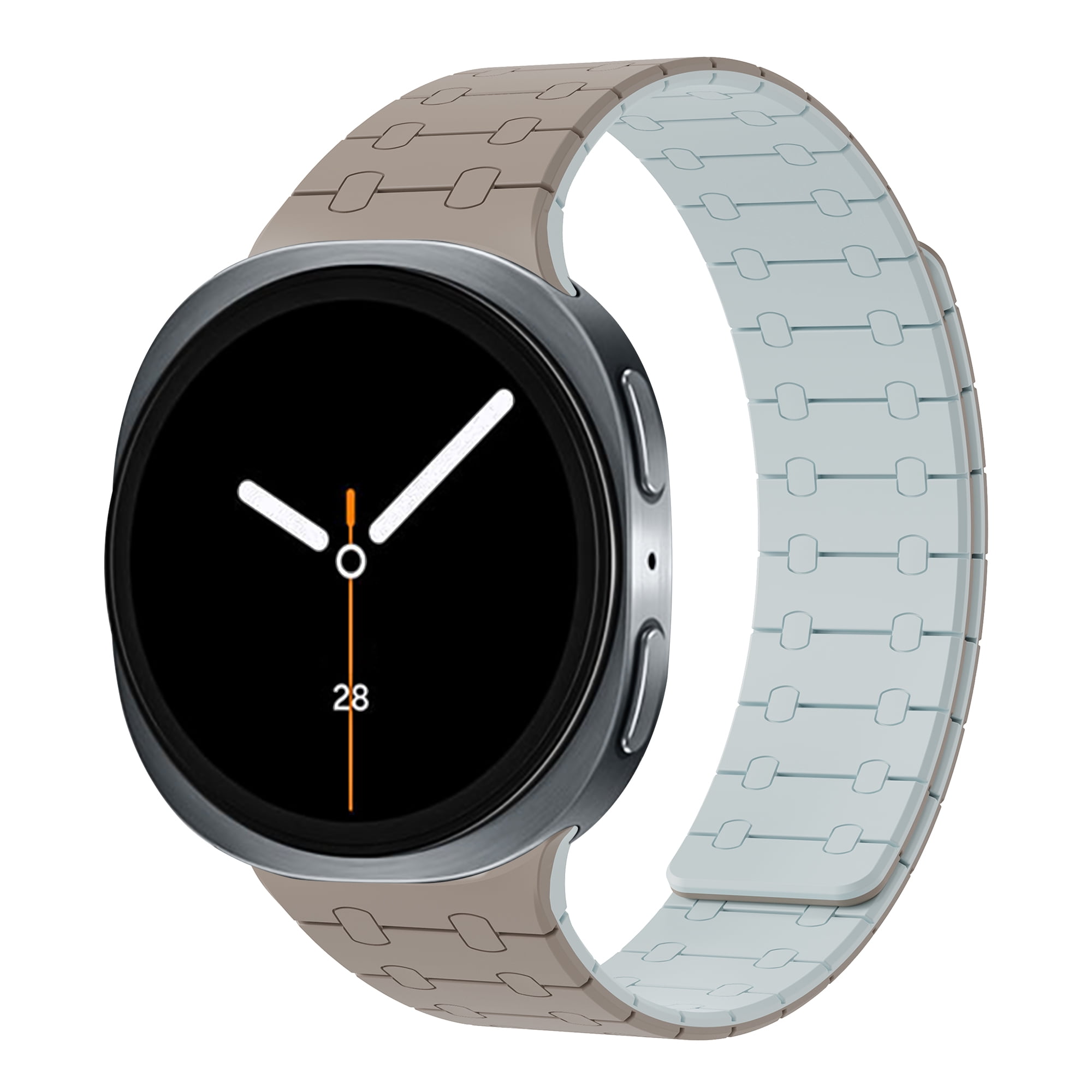 Sleektime Silicone Sport Watch Band for Galaxy Watch 8 40/44mm – Waterproof, Magnetic Closure, Comfortable & Fashionable Strap for Sports & Casual Use,D
