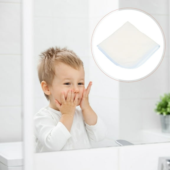 SKISUNO 10Pcs Cotton Handkerchief for Newborn 9.4x9.4in