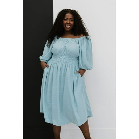 

Davi & Dani Color My Soul Full Size Run Dress in Light Sage