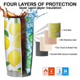 thumbnail image 7 of 20 Oz Lemon Coffee Tumbler Double Wall Insulated Stainless Steel Water Bottle | Metal Reusable Thermoses Flask with Cup Cap | Leak & Sweat Proof with Anti-Dust Lid, 7 of 7