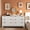 White, variant on Bedroom Chest of Dresser Wood, Vertical Industrial Chest of Drawers with Steel Frame, Rustic Wooden Nursery Dresser for Living Room Apartment Hallway
