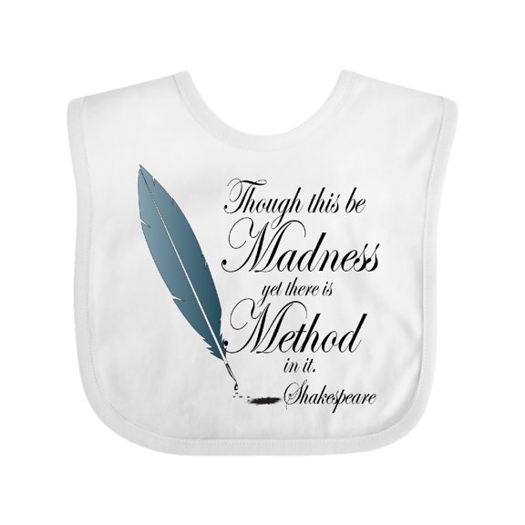Inktastic Shakespeare Hamlet Madness Boys or Girls Baby Bib