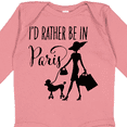 thumbnail image 4 of Inktastic I'd Rather Be in Paris- shopping and travel Girls Long Sleeve Baby Bodysuit, 4 of 5