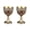As shown in the figure, variant on YongCo 2Pcs Vintage Medieval Goblet Drinking Glass Drink Cup Metal Wine Glass Party Supplies for Collection, Decoration