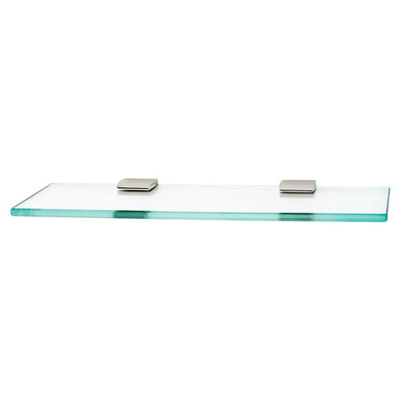 Alno Manhattan 18" Glass Shelf With Brackets - Polished Nickel