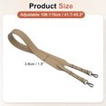thumbnail image 2 of PU Leather Purse Strap, 41.7"-45.3" Adjustable Crossbody Replacement Straps 1.5" Width for Handbags, Shoulder Bag (khaki, Black Clasp), 2 of 6