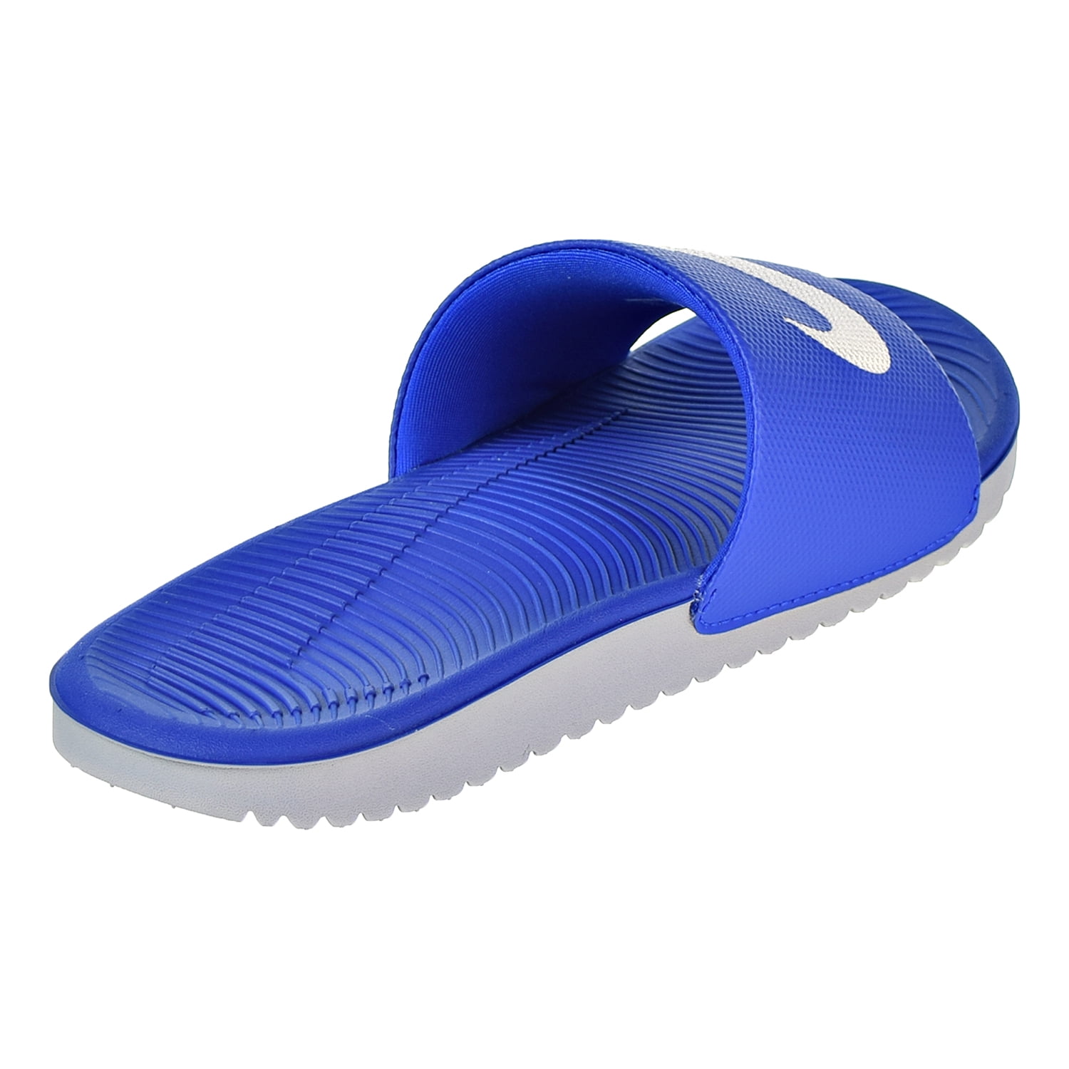 hacer los deberes triple Alojamiento Nike Kawa Big Kid's Slides Hyper Cobalt/White 819352-400 - Walmart.com