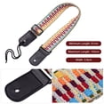 thumbnail image 4 of Rainbow Cotton Ukulele Strap with Hanging Rope - 3.8cm Wide, Adjustable Length 61-104cm for Kids & Adults, Universal Fit, Soft Comfortable Durable Ukulele Accessory with Plastic Buckle, Ideal Gift, 4 of 6
