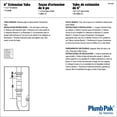 thumbnail image 2 of Plumb Pak  1-1/2 in. Dia. x 6 in. L Brass  Extension Tube, 2 of 3