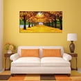 thumbnail image 5 of HFDF FC2150 Wall Art Golden Autumn Scene Canvas Prints Painting Gold Tree Paintings Pictures for Living Room Bedroom Kitchen Home and Office Wall Decor 10x8inch Unframed, 5 of 6