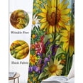 thumbnail image 3 of Spring Wildflower Blackout Curtains for Bedroom Living Room Darkening Curtains 63 Inches Long Floral Leaves Country Pastoral Window Curtain 2 Panels Set Window Treatment Grommet Drapes 52"x63", 3 of 9