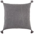 thumbnail image 1 of HomeRoots 403495 Gris Solide Ton Abstrait Bande Jeter Oreiller, 1 of 1